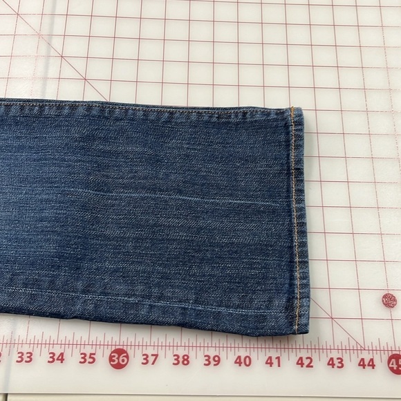 7 FOR ALL MANKIND Bootcut Mid Rise 5 Pocket Distressed Cotton Denim Jeans SZ 32 - Picture 16 of 16